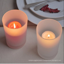 10years Professional China Factory Manufacture frosted glass candle holder
